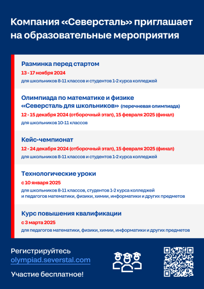 Афиша мероприятий Северстали.